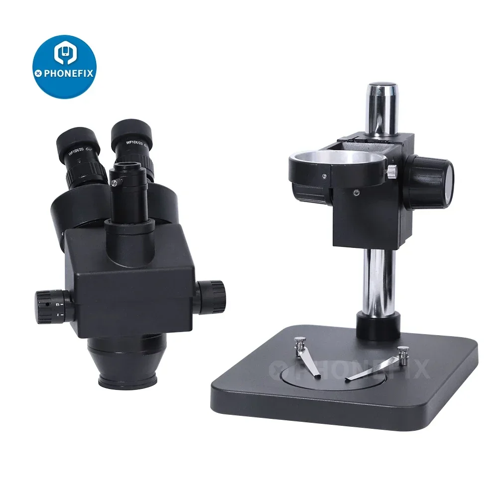 Imagem -05 - Phonefix Microscópio 3.5x-90x 38mp Hdmi Usb Simul-focal Haste Dupla Zoom Suporte Zoom Contínuo Estéreo Trinocular para Reparo de Telefone