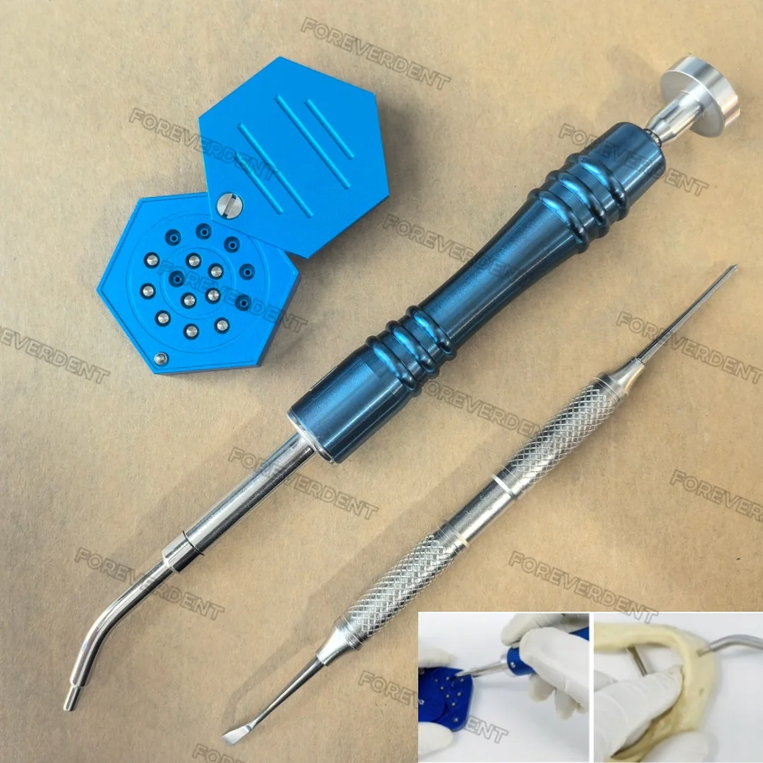 

Dental Bone GBR Tack Blue Driver Case Bone TAC Pins Gun Membrane Guide Automatic Tacker Gun Regeneration Tacks Pins Driver