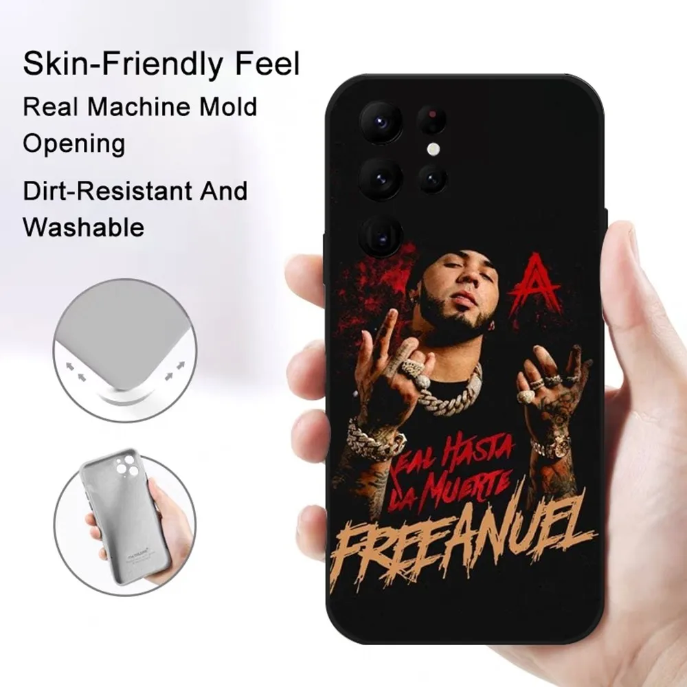 Anuel AA Real H-Hasta La M-Muerte Phone Case Samsung S series s20 s21 s22 s23 s24 FE Plus Ultra TPU Soft to Skin-friendly case