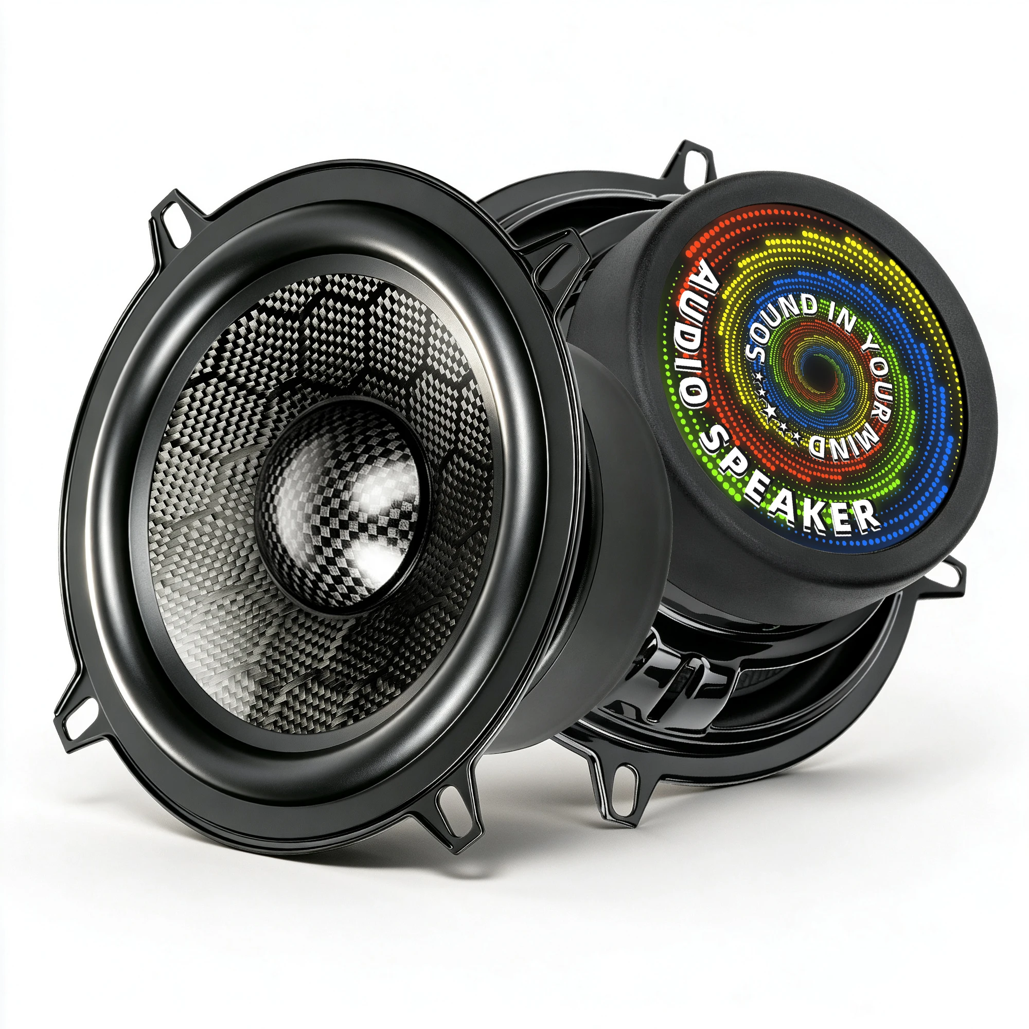 2pcs 5.25inch MidBass Woofer with Honeycomb-Weave Carbon Fiber Cone 800W4ohmHiFi Music Full Frequency Car Stereo Audio General