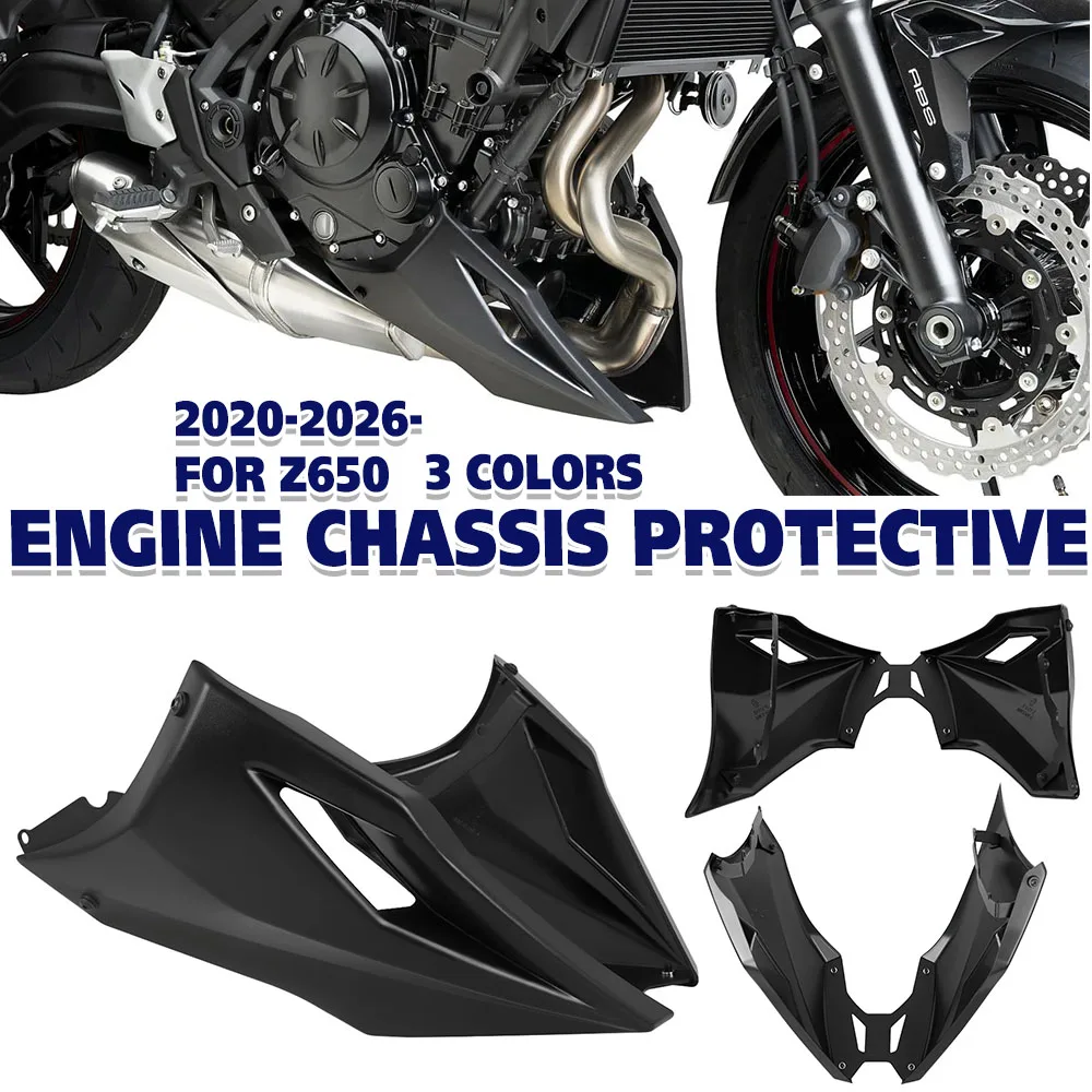For KAWASAKI Z650 Z 650 2020-2026 2025 2024 2023 Belly Pan Lower Engine Spoiler Skid Plate Engine Chassis Protective Guard Cover