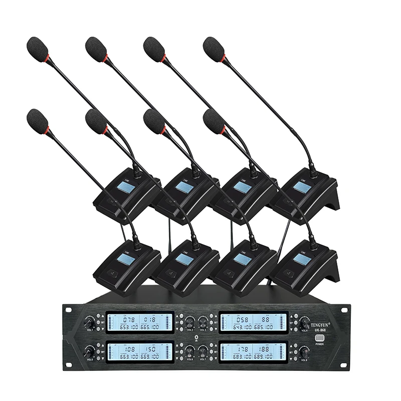 

8-канальный беспроводной конденсаторный микрофон для конференц-зала