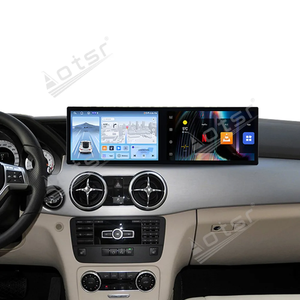 

For Mercedes Benz GLK 2013-2015 Dual 11.5 Inch Screen Car Radio Android 14 Video Player Stereo GPS DSP Carplay Head Unit