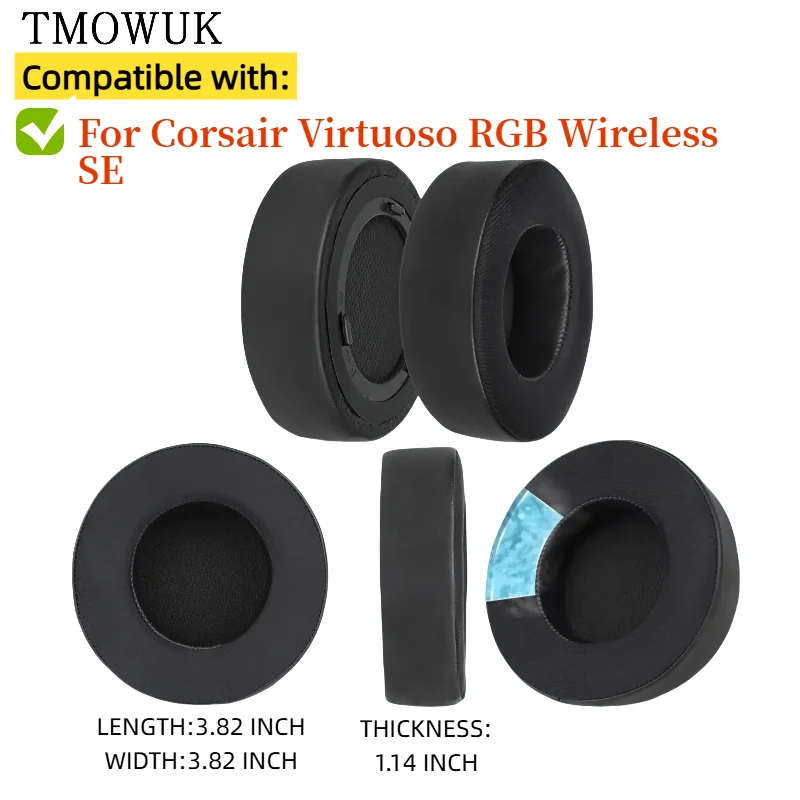 

Cooling Gel Football mesh Ear Pads For Corsair Virtuoso RGB Wireless SE Headphones Cover Memory Foam Ear Cushions
