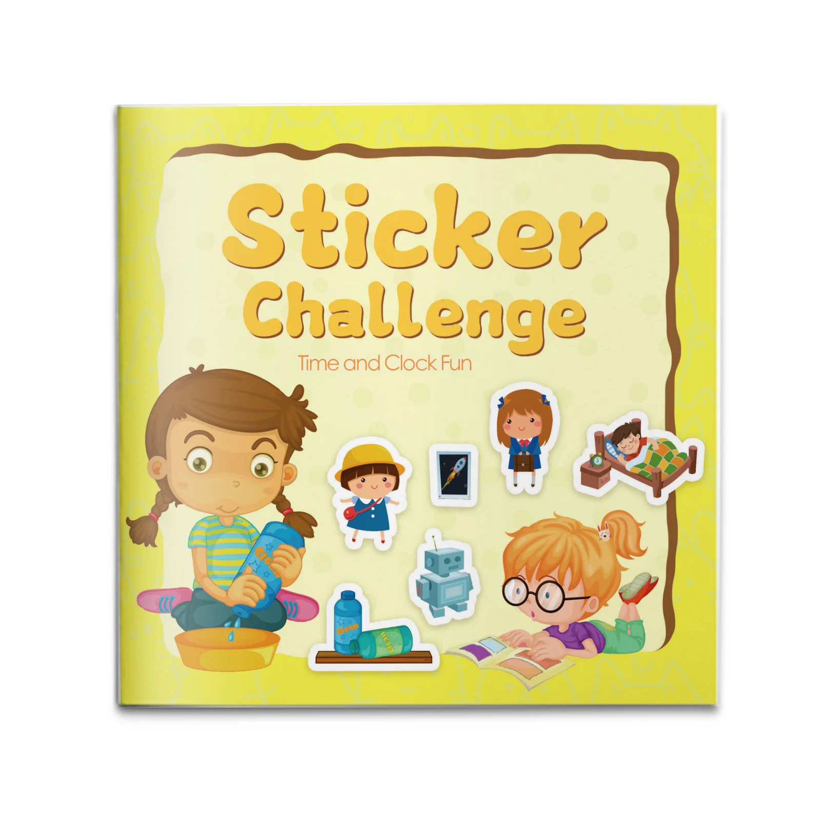 Ensemble de jeu sur le concept du temps, autocollants en papier à découper + livre d'activités, activités interactives pour aider les enfants à comprendre le temps