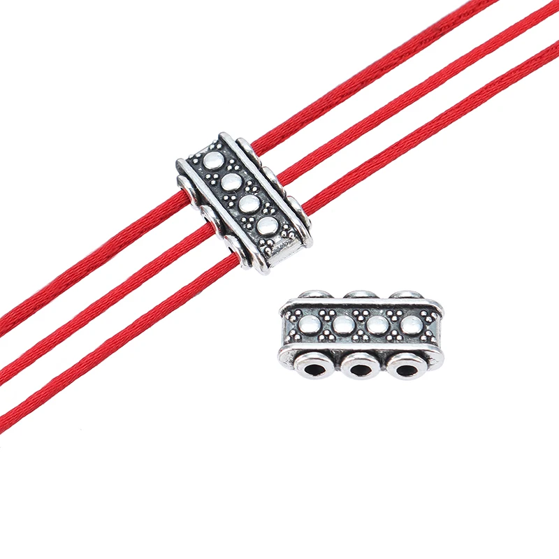 50pcs Antique Silver/Gold Color 3 Strands Spacer Bar 3 Holes Multi Strand Separators Bars for DIY Bracelet Jewellery Making