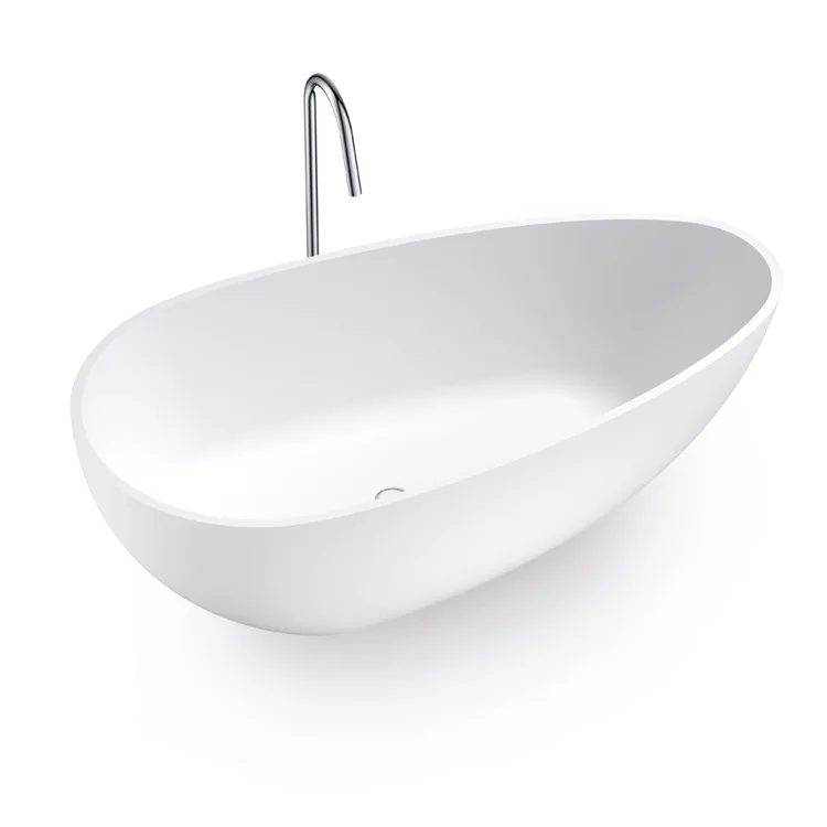 The whole body solid artificial stone hotel famous bathtub Qimei stone independent bathtub can be patterned