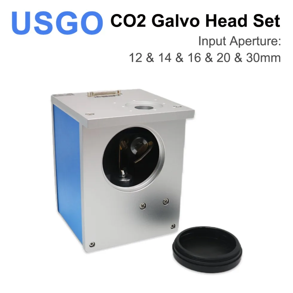 USGO CO2 Laser Scanning Oscillator Galvo Scan Head 10.6um Input Aperture 12mm 14mm 16mm 20mm 30mm Scanners with Power Supply