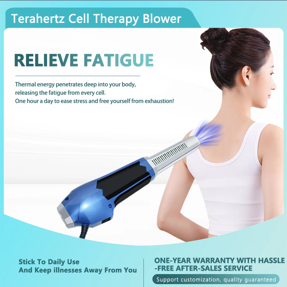 1200W High Power Terahertz Instrument Stimulation, Blue Lightwave Wand Physical Wellness Machine Hand Hair Dry Equipment Blower