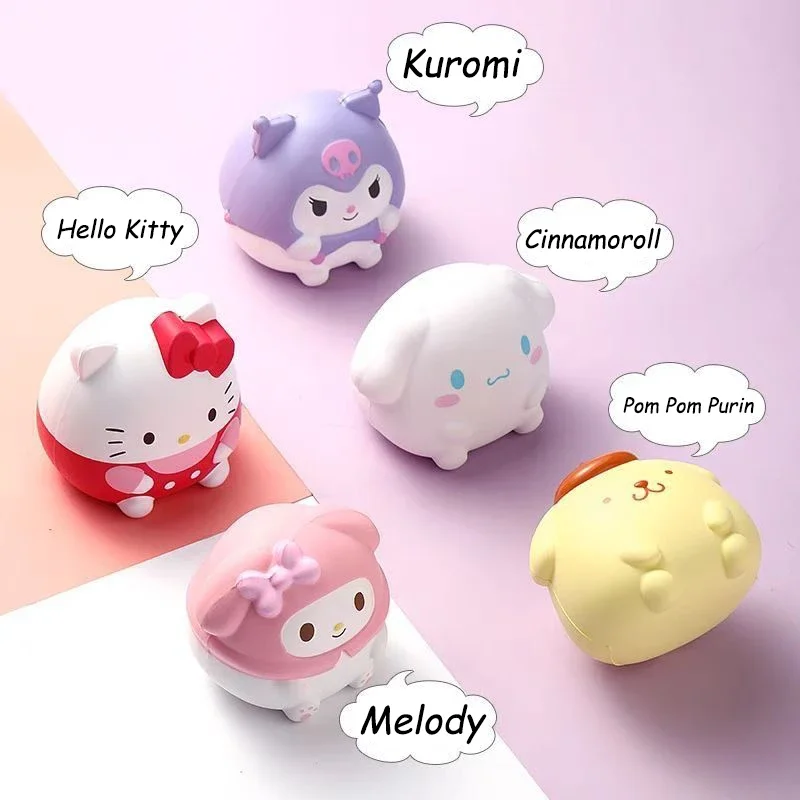 Sanrio Stress Relief Toy Hello Kitty Hand Pinch Decompression Toy Kuromi Cinnamoroll Cute Cartoon Slow Rebound Doll Healing Gift