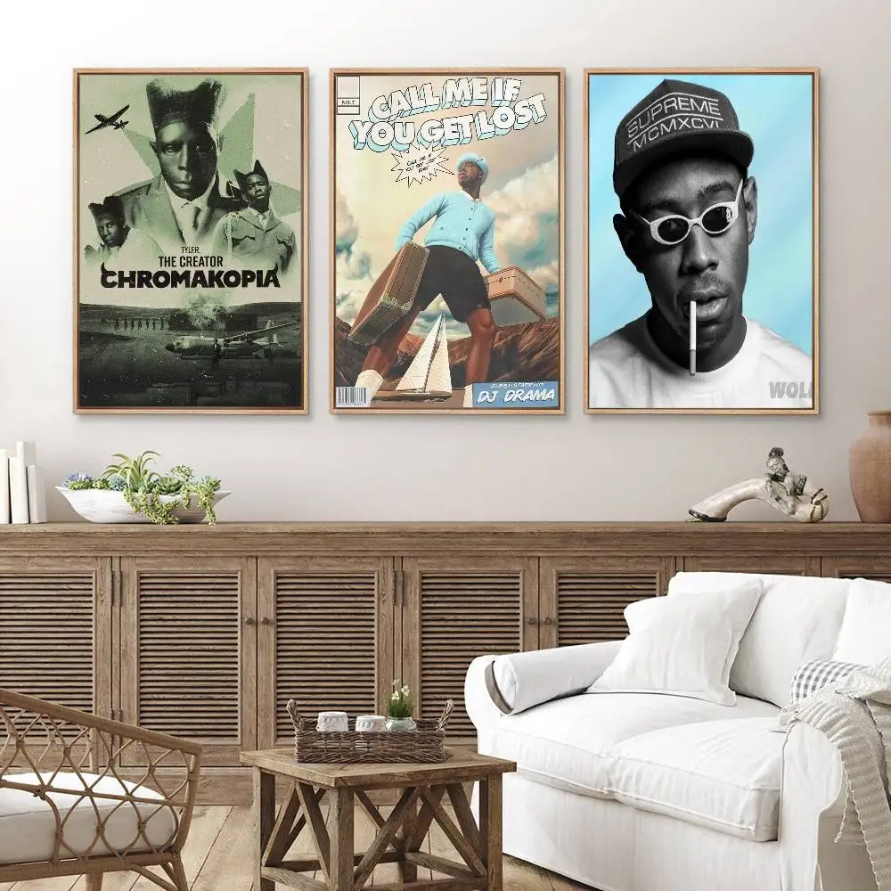 تايلر الخالق C-Chromakopia المشارك يطبع الجدار ملصق اللوحة غرفة نوم غرفة المعيشة الديكور مكتب المنزل ذاتية اللصق