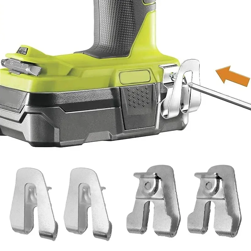 1/2pcs Electric Drill Belt Clip Hooks with Screws for Ryobi/for Ridgid Impact Driver Drill Holder Wrench Power Tool Accessories view 4