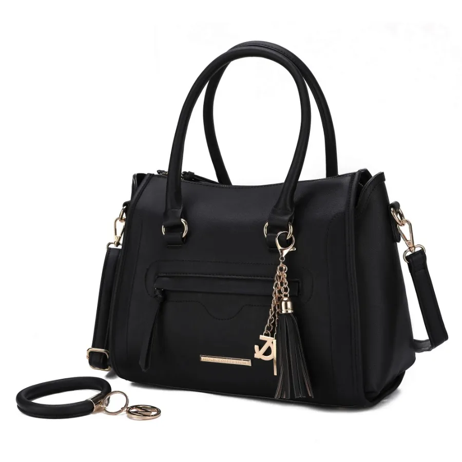 

MKF Collection Valeria Satchel Handbag with Keyring Classic Tote Bag for Women Casual Shoulder Handbag