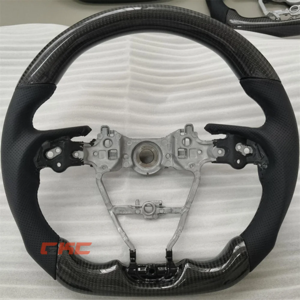 

Customized black Carbon Fiber Steering Wheel for 2018 2019 2020 2021 2022 2023 Camry Corolla Asian Lion
