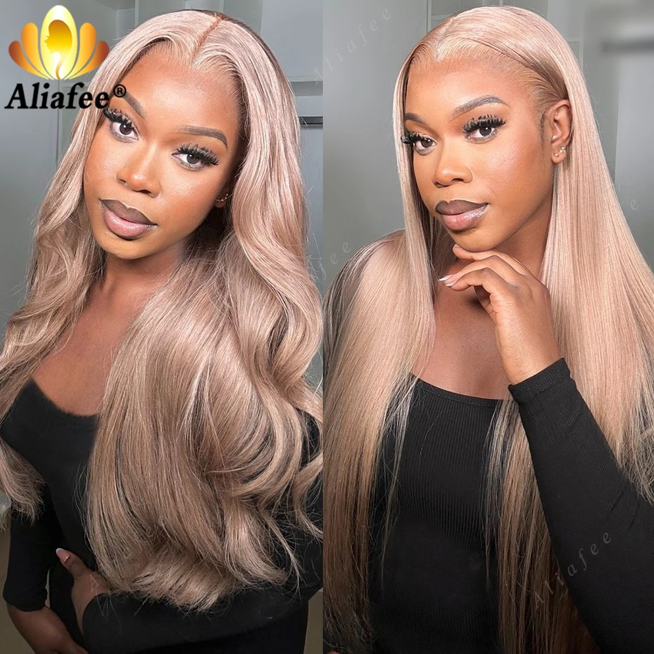 Ash Blonde Body Wave Hd 13X6 Lace Frontal Wig Human Hair 180% Density Ash Blonde Straight Human Hair Pre plucked Wig for Women