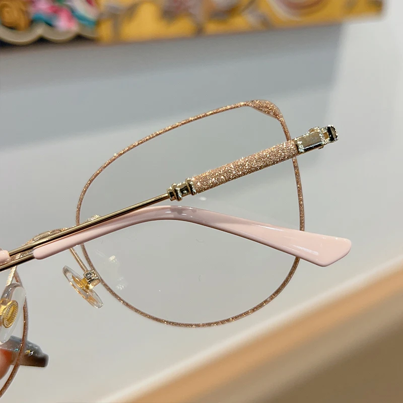 نظارات معدنية مضادة للضوء الأزرق للنساء والرجال بإطار كبير الحجم لحماية العين، نظارات خفيفة للغاية للكمبيوتر المكتبي