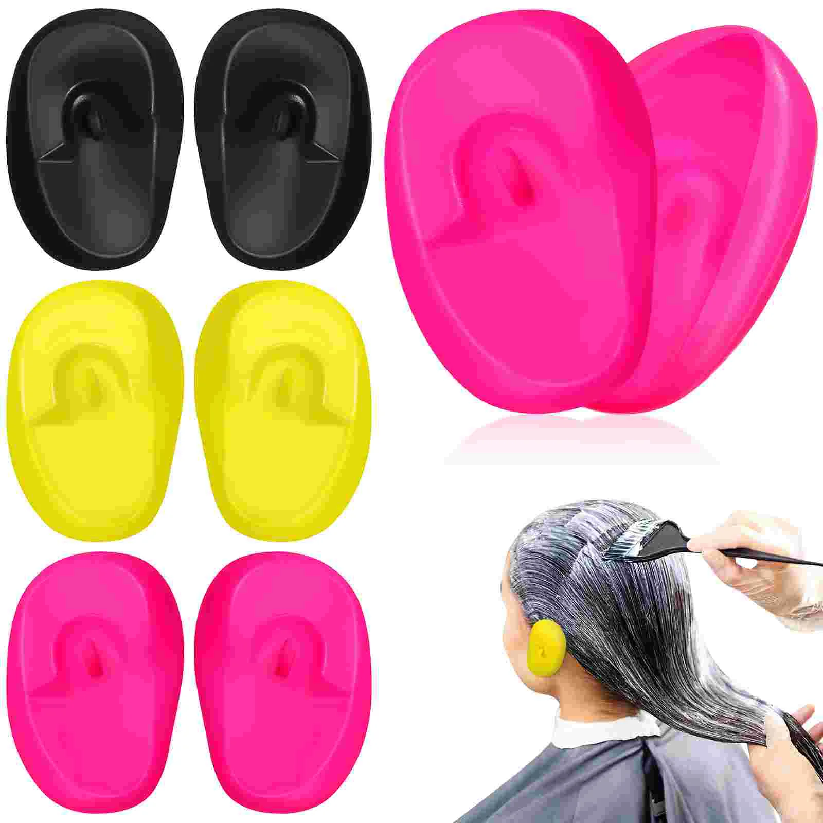 

6 Pcs Ear Covers for Hair Dryer Coloring Dyeing Supplies Salon Heat Protector