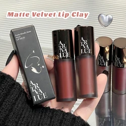 6 Colors Velvet Matte Lip Mud Liquid Lipstick Waterproof Nude Lip Gloss Long Lasting Non-stick Cup Sexy Women Lip Glaze Cosmetic