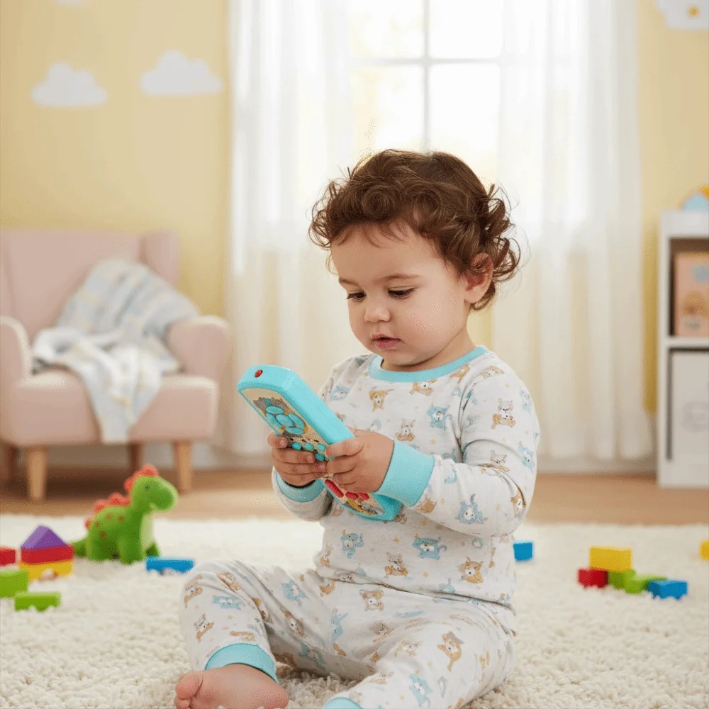 Geluid en licht Baby Muzikaal Plastic Zintuiglijke ontwikkeling Afstandsbediening Interactief Drie talen Baby leren