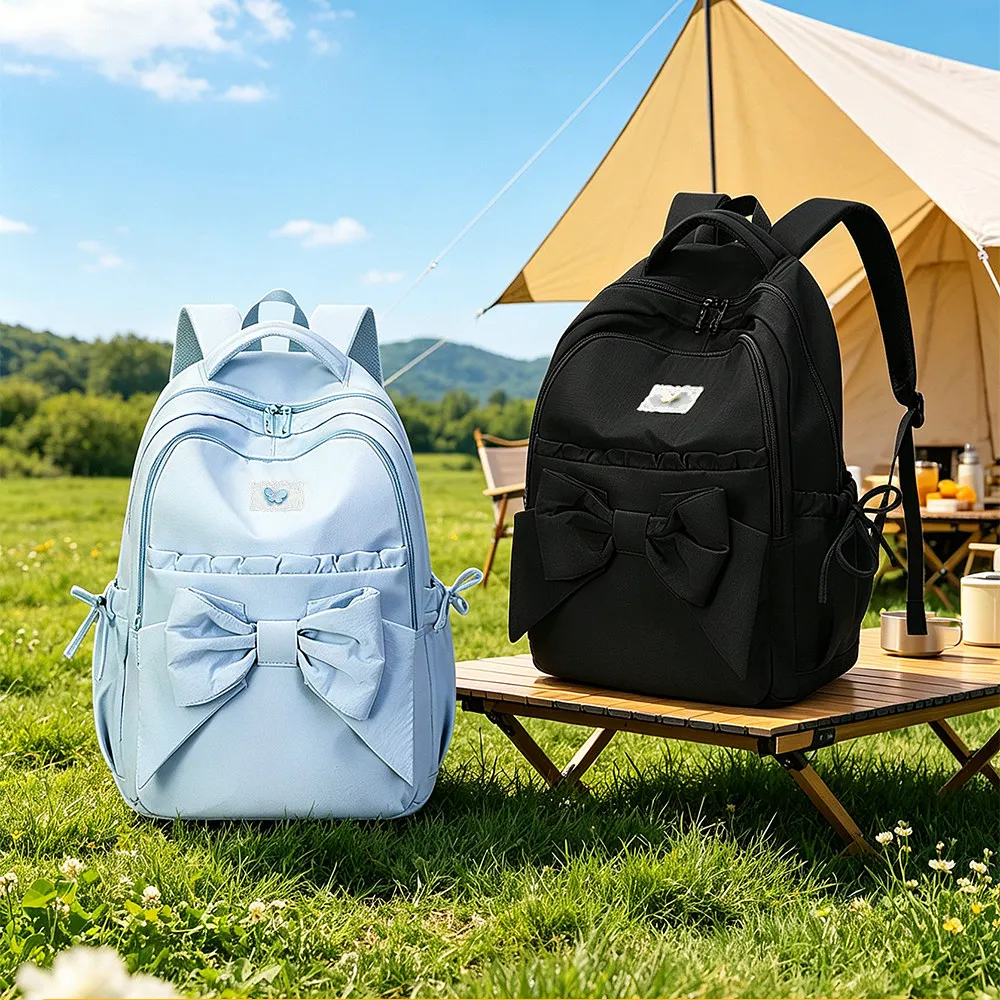 Sunny 8 Large Capacity School Backpack Lightweight Spine Protection Load Reduction Bow Travel Teenage  Junior High School