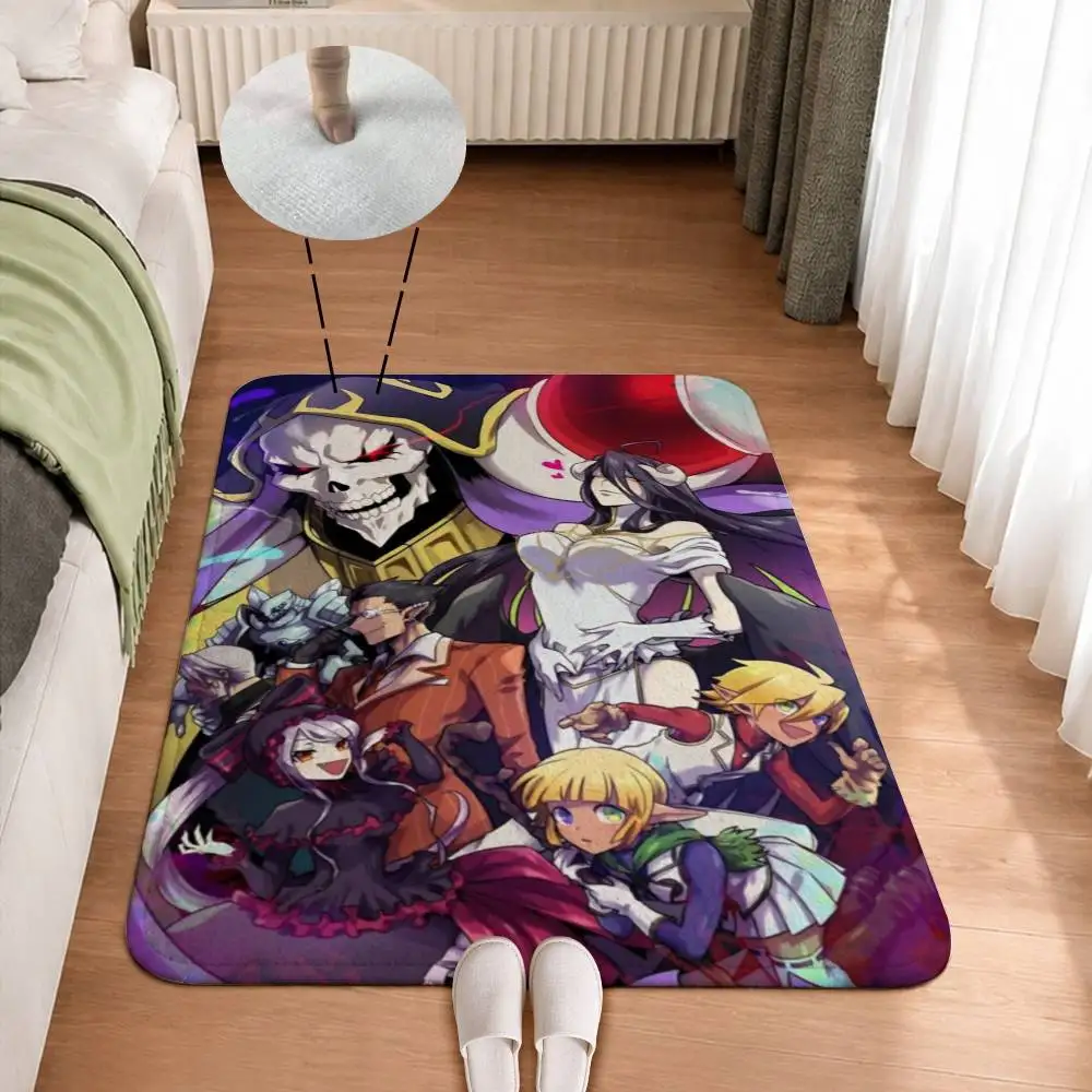 Ainz Ooal Gown Anime O-Overlord Home Decor Short Plush Floor Mat, Non-Slip & Easy to Clean for Multi Doorways