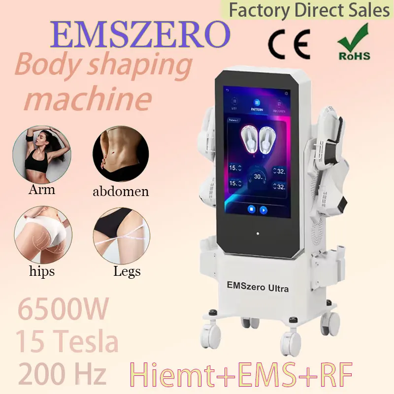 200Hz RF body shaping machine professional muscle stimulator fat removal machine 6500W EMSZERO multifunctional beauty device