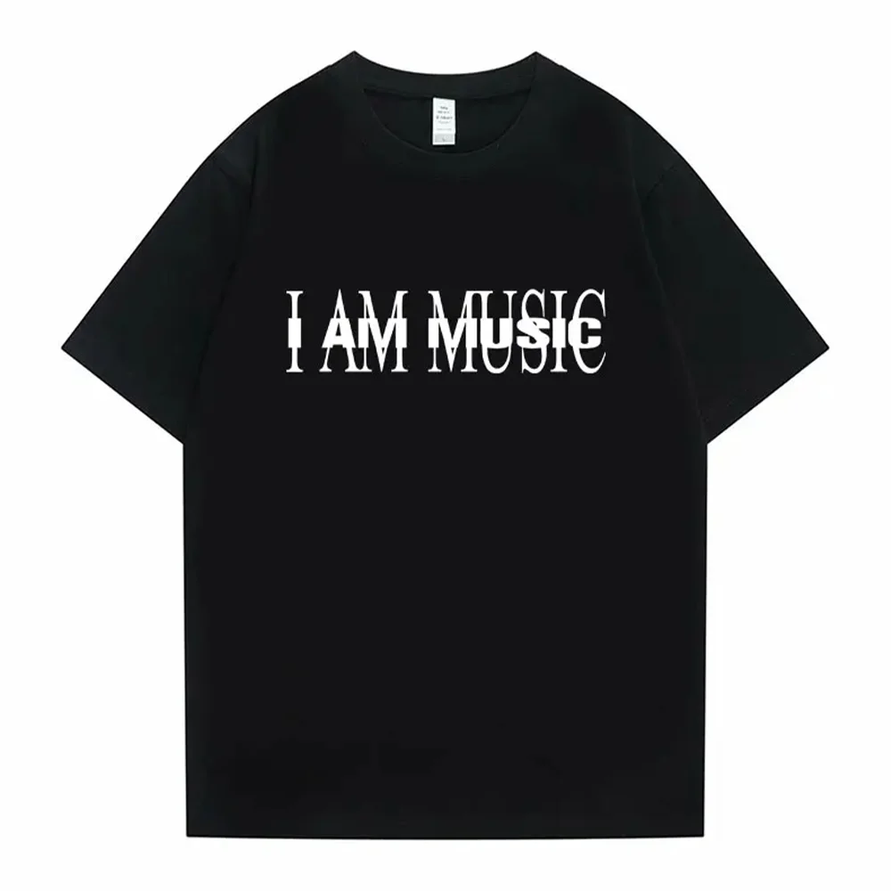 Camiseta con estampado gráfico de rapero Playboi Carti I Am Music para hombre, camisa informal Vintage, camisetas de gran tamaño de Hip Hop, nueva cubierta de álbum