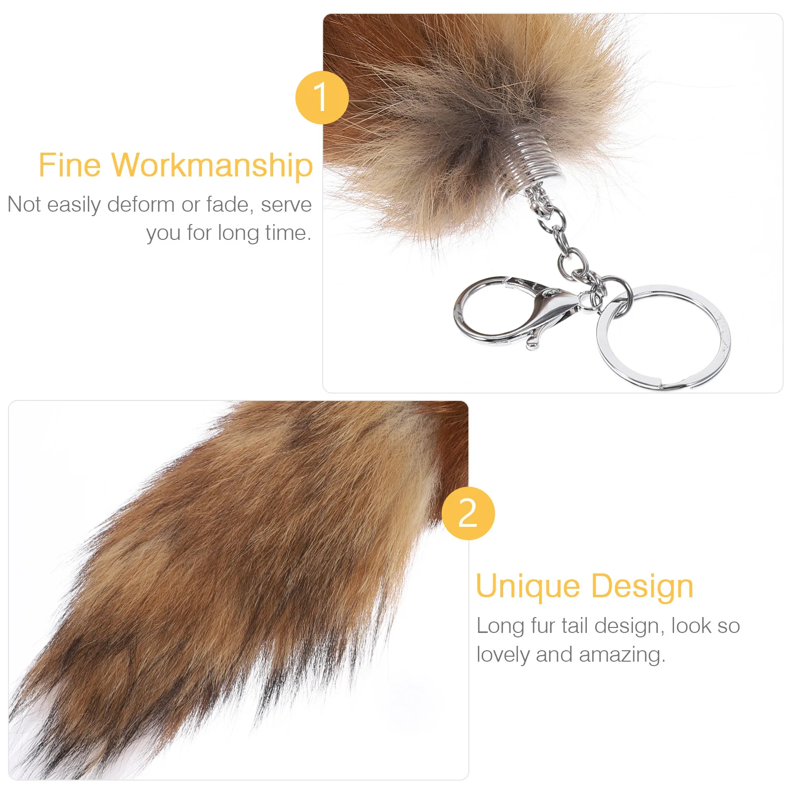 

Fashion Fox Tail Key Ring for Bag Decoration with Smooth Texture and Vibrant Look Great Gift for Birthday Christmas New Year