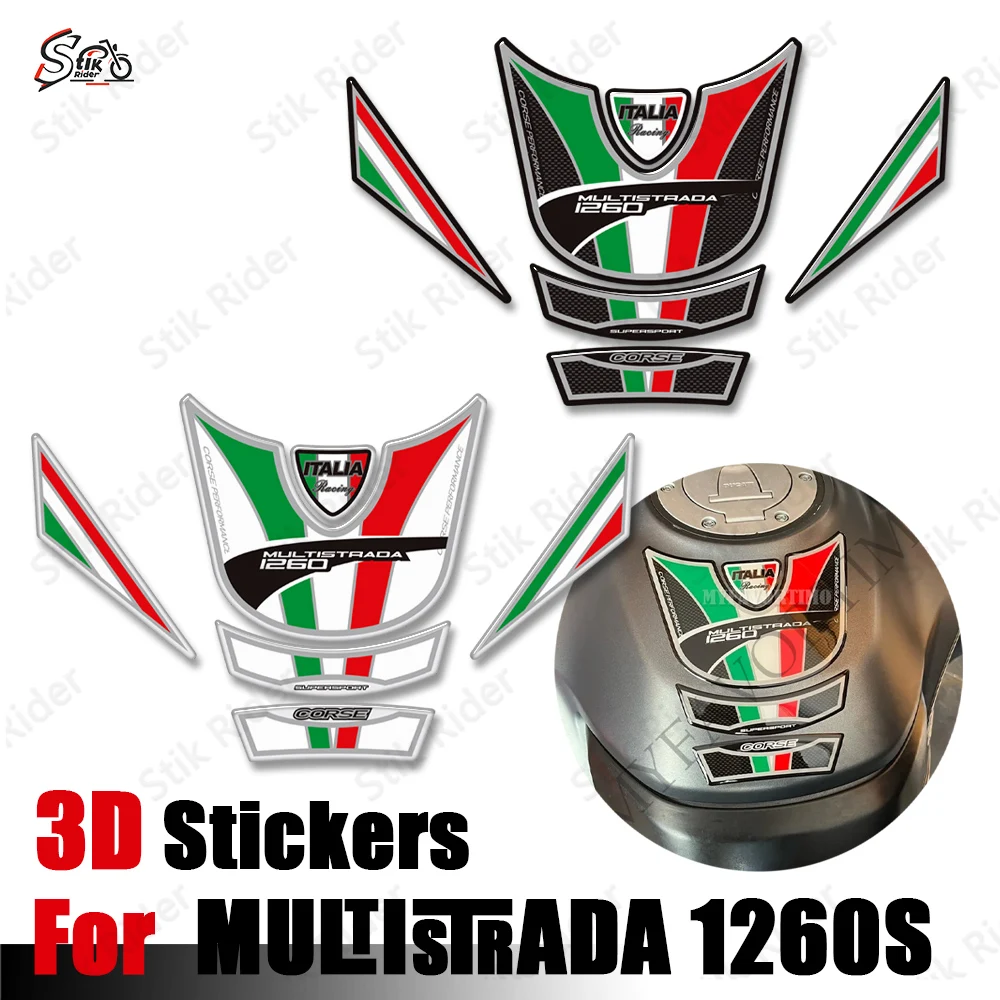 

For Ducati Multistrada 1260 S 1260S Motorcycle Anti-slip Knee Grip Decals Side Tank Pad Sticker