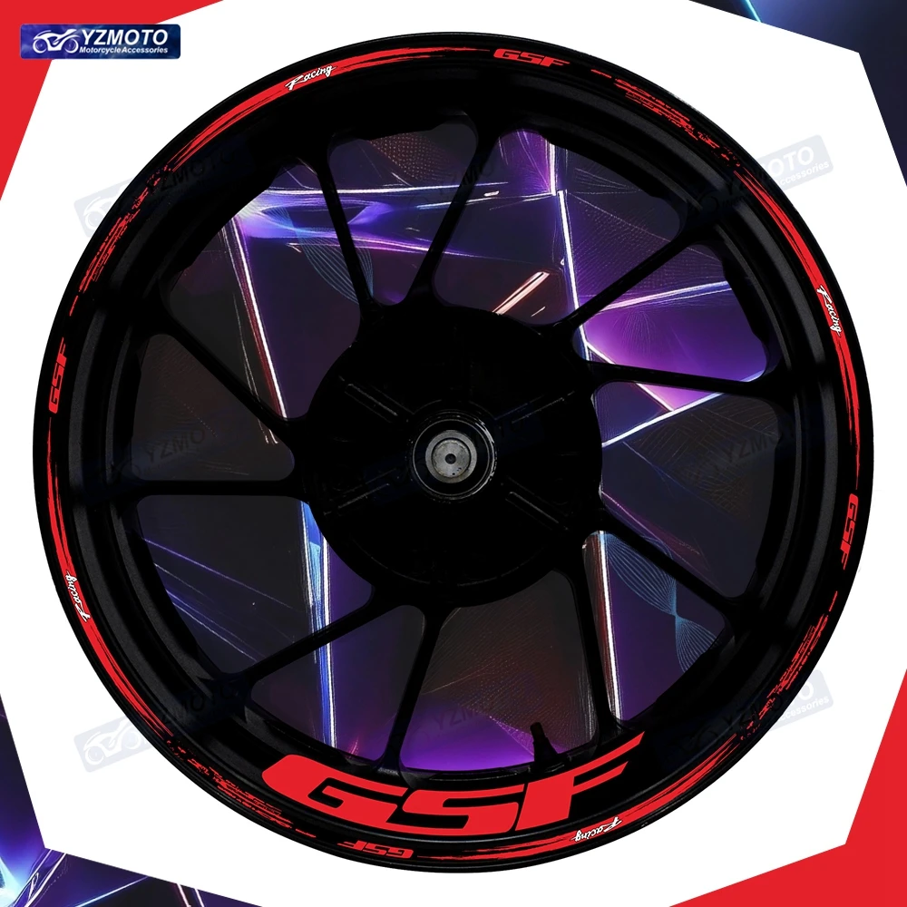 

Для мотоциклов GSF GSF600 GSF650 GSF1200: 17-дюймовые светоотражающие декоративные наклейки на колеса, полосы на обода, наклейки на ступицы, водонепроницаемые стикеры