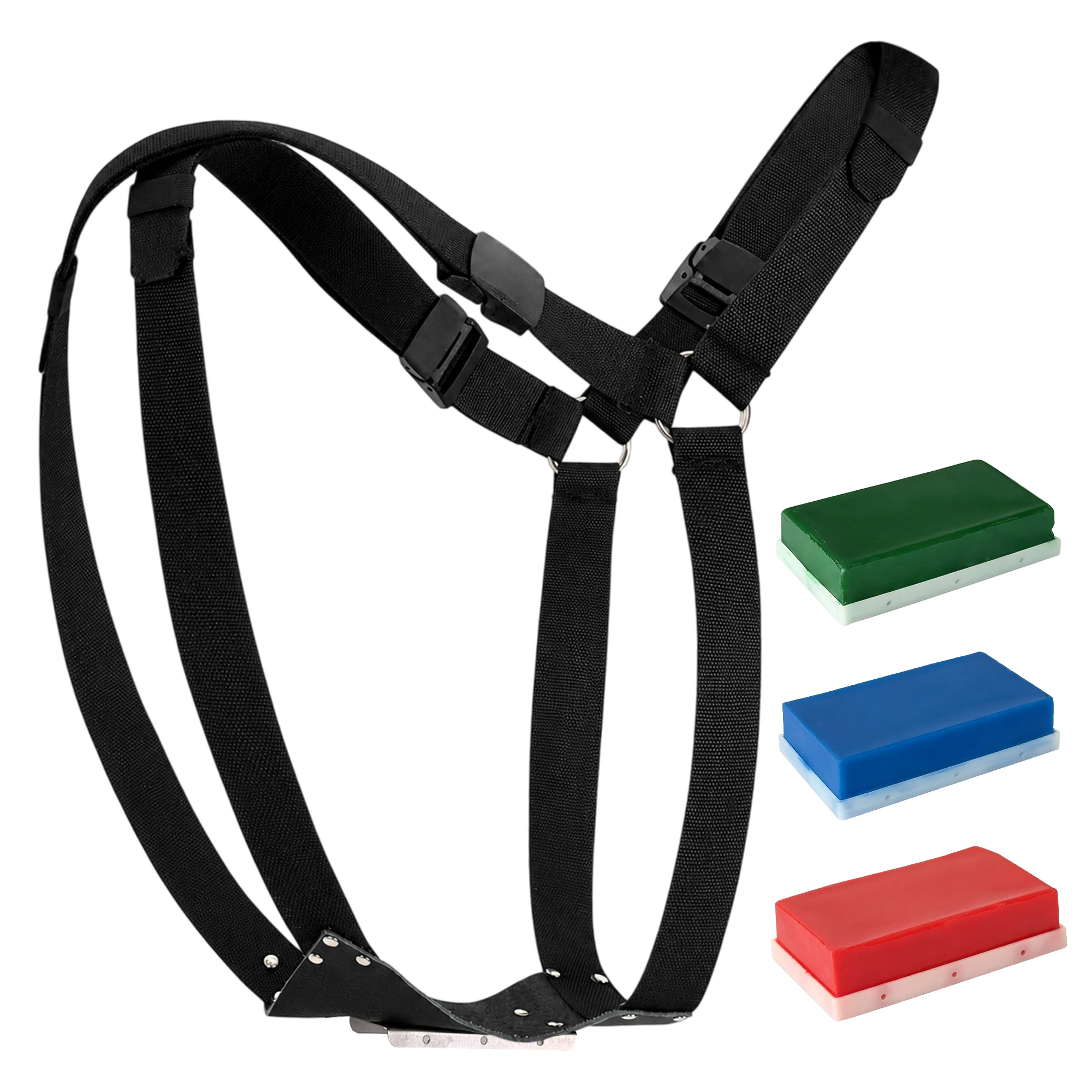 Livestock Sheep Goat Breeding Marking Harness, 3 Colors Wax Crayons/Blocks Included, Adjustable Ram Mating Saddle Tool.