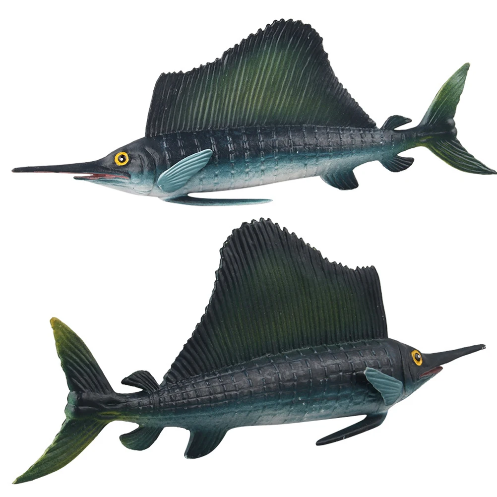 

1PC Simulated Marine Animal Model Decor Lifelike Sailfish Model Plastic Solid Marine Animal Model Decor Mini Marine Animal Model