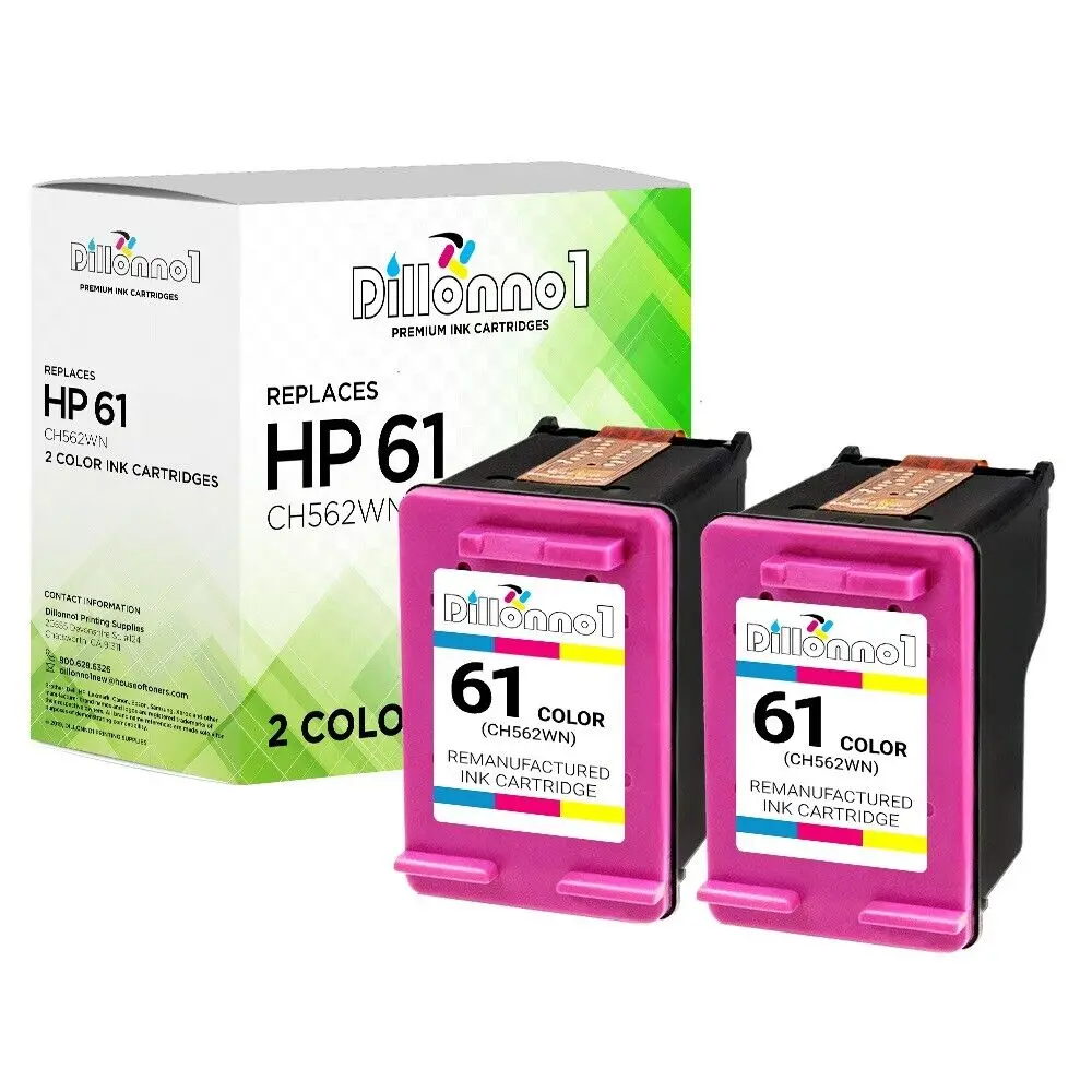 

2 HP #61 Color Ink For Deskjet 2510 2514 2540 2541 2542 2543 2544 3510 3512