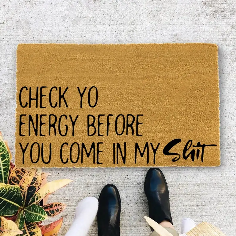 

Personalized Coir Words Design Door Mat Funny Text Printed Outdoor Hallway Welcome Mat Housewarming Gift Anti-slip Coir Doormat