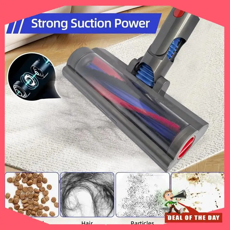 

24-часовая доставка для Dyson V7 V8 V10 V11 V15, головка с прямым приводом и светодиодными фарами, вакуумные насадки