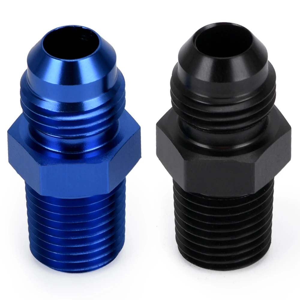 VR - (AN6-NPT1/4) AN6 to 1/4 NPT Straight Adapter Flare Fitting auto hose fitting Male VR-SL816-06-04-011