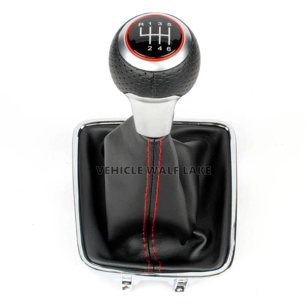 For VW Golf Plus 2005 2006 2007 2008 2009 2010 2011 2012 2013 2014 Car-Styling 5 /6 Speed Gear Stick Shift Knob Leather Boot