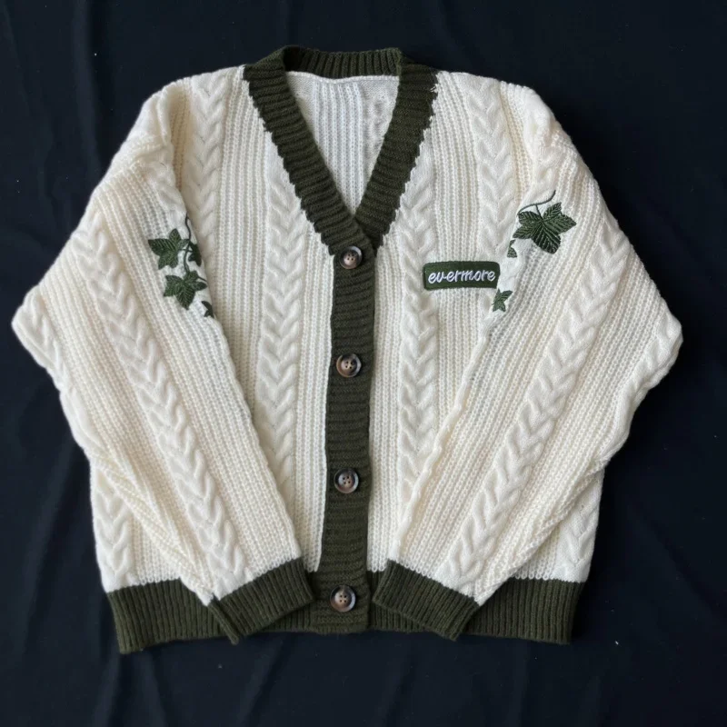 صور حقيقية الفولكلور بالأزرار مع زهرة التطريز سترة أزياء الخريف الشتاء سترة مشغولة من الصوف المرأة كريم الأزهار البلوزات #3