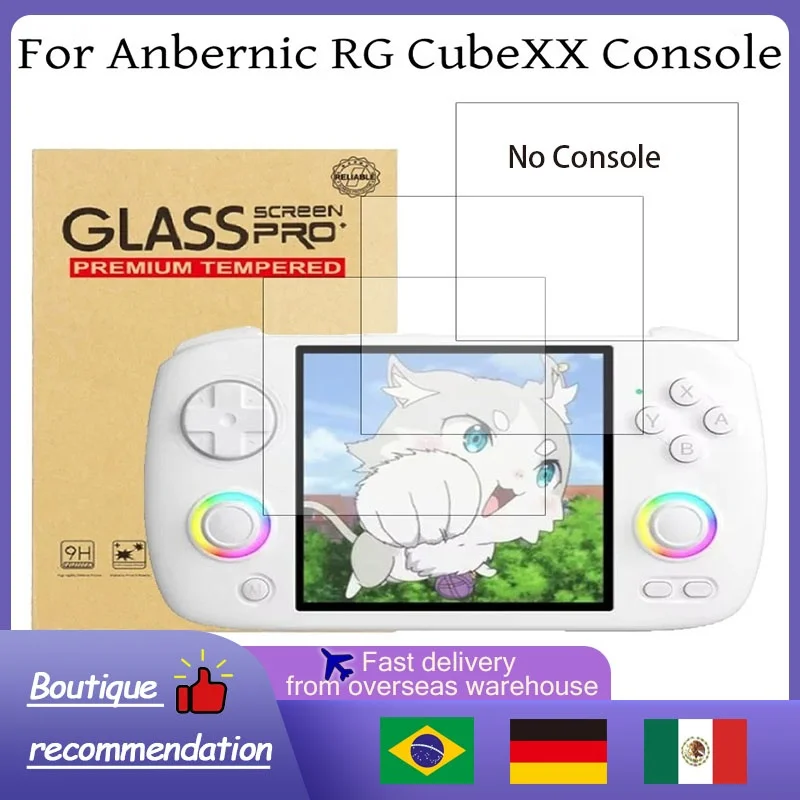 For Anbernic RG CubeXX Tempered Glass Screen Protector Film Handheld Game Console RGCUBEXX Tempered Glass Films Game Accessories