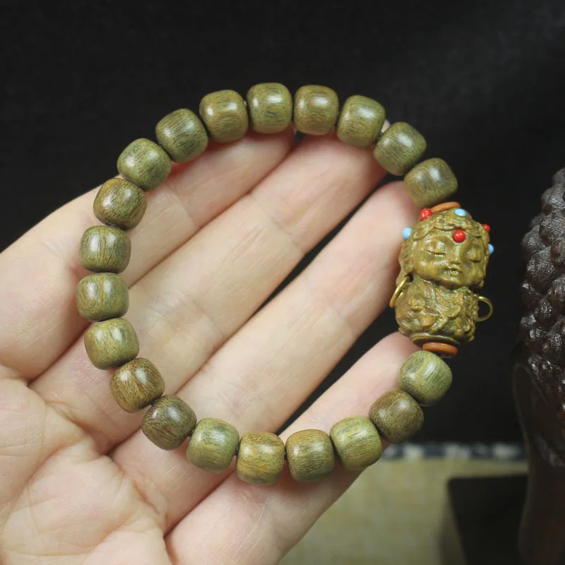 Guajacwood with Fragrance Mother Buddha Beads Bracelet Old-Styled Bead National Style Ebony Women's Crafts Rosary Accessories