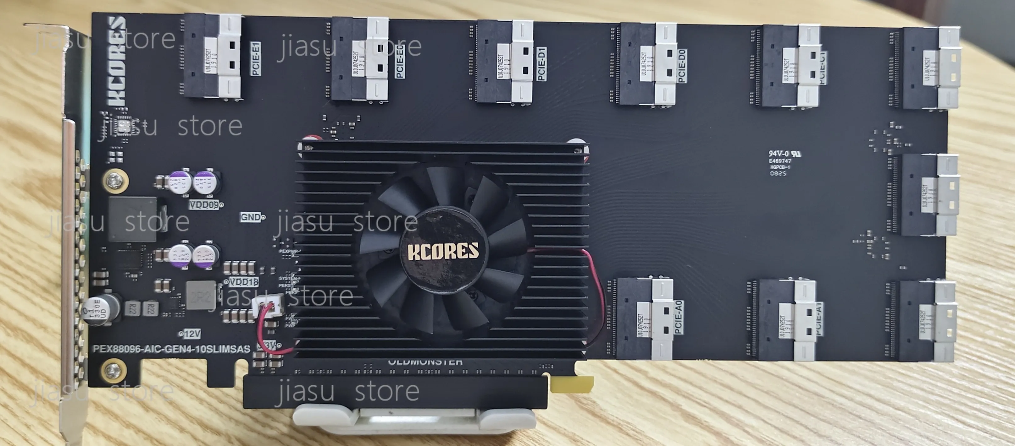 PCIe 4.0 Switch Expansion Card, 10‑Port SFF‑8654 8i for U.2 NVMe SSD & AI GPU Multi‑Device Expansion