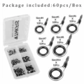 60pcs silver