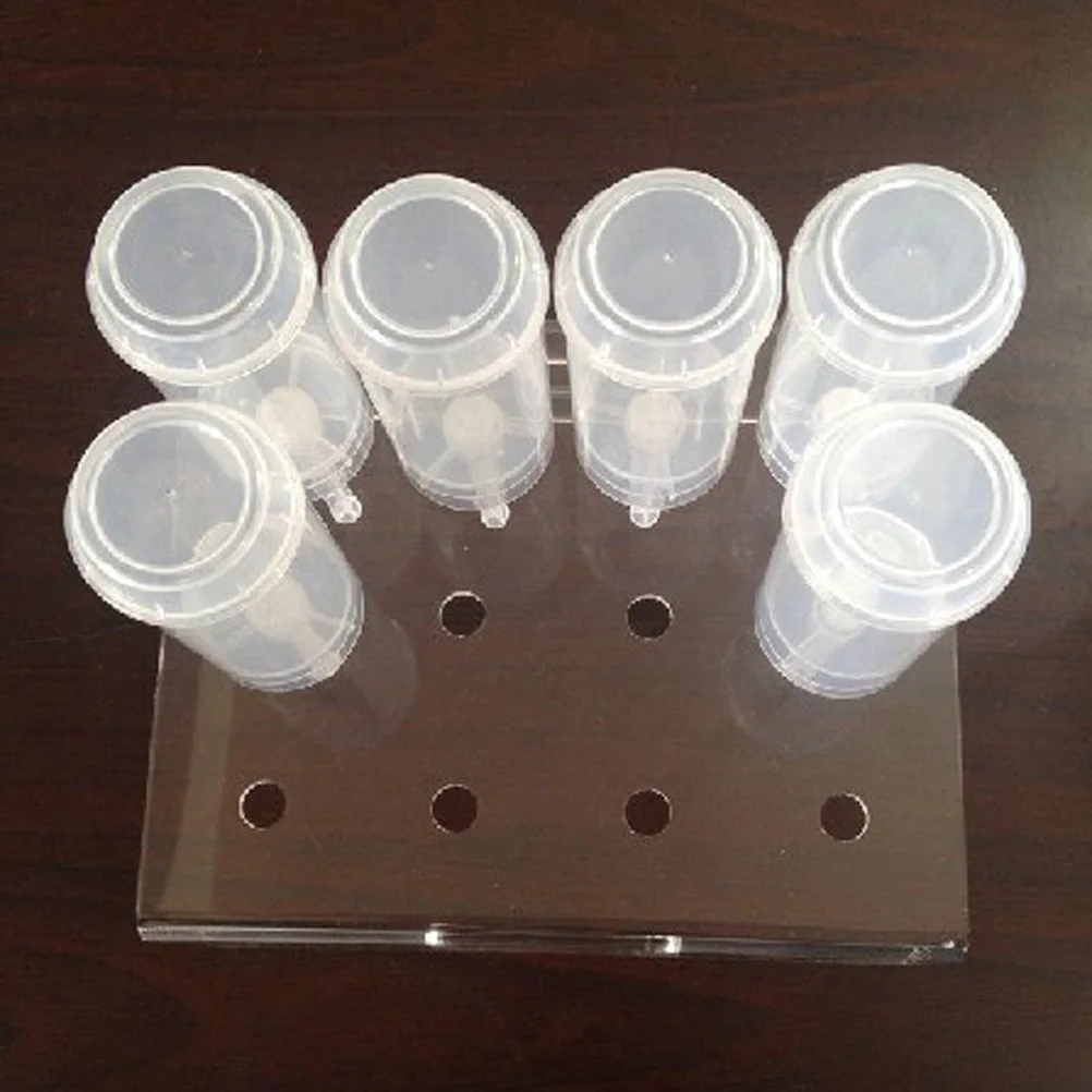 

10Pcs Transparent Cake Push Containers Food Grade Plastic Approx 19cm for Cream Decoration Wedding Party Graduation Supplies