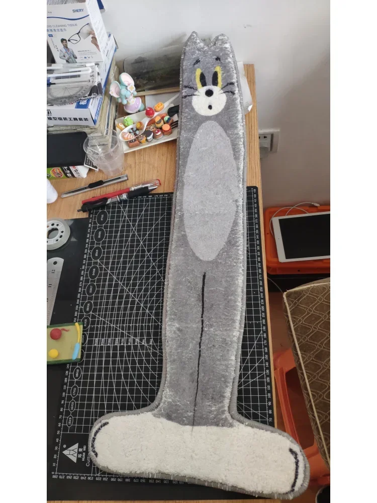 سجادة كرتونية مبطنة بشكل رائع ، توم وجيري ، غرفة نوم ، سلالم ، سرير ، ديكور ، عيد ميلاد ، هدية عيد الميلاد