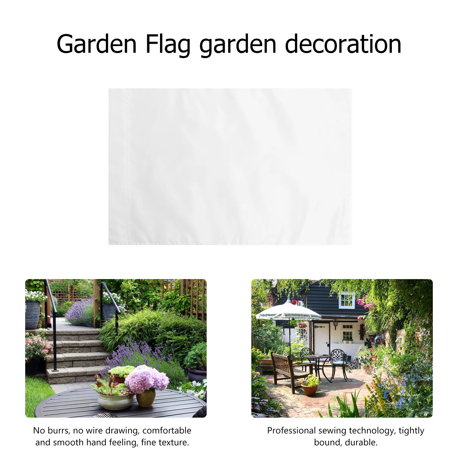 

5 Pcs Garden Flags Plain White Polyester Banners DIY Printing Christmas DecorReusable Easy Clean Outdoor Home Flags