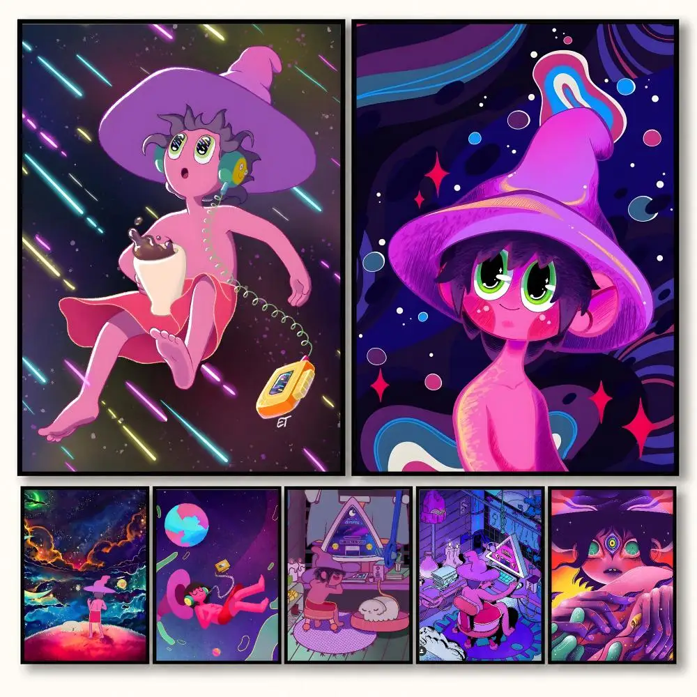 The Midnight Gospel Psychedelic Animated Cosmic Podcast Poster Decorative art prints for the home, holiday gifts, unframed