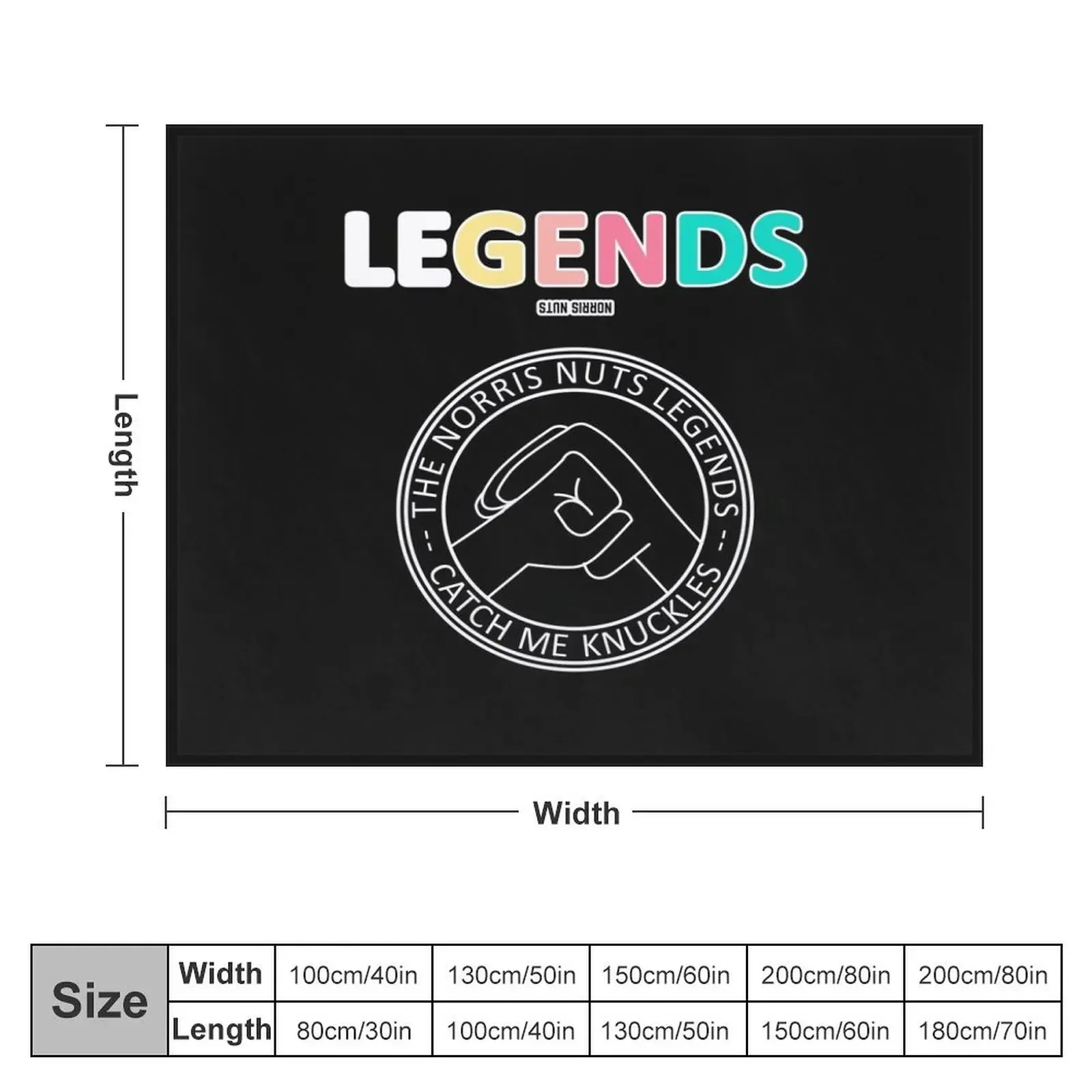 Norris Nuts Legends - Catch Me Knuckles Throw Blanket warm winter Weighted Beautifuls Blankets