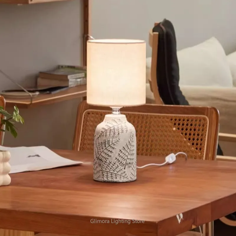 

Minimalist Ceramic Table Lamp, Handmade Art Designer Style, Ceramic & Metal, for Living Room Foyer Bedroom Bedside, Decor Light