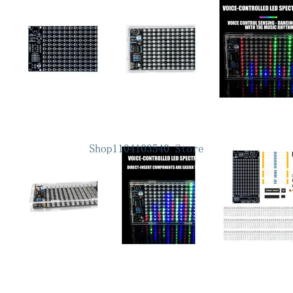 

02DC Educational Electronics Assembly DIY LED Soldering Sound Control Rhythm Lamp Spectrum Electronic Practice