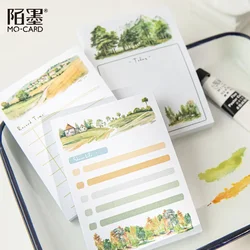 80 Sheets White Kraft Paper Note Book Forest Diary Series Hand Account Collage Base Memo Message Recording Paper